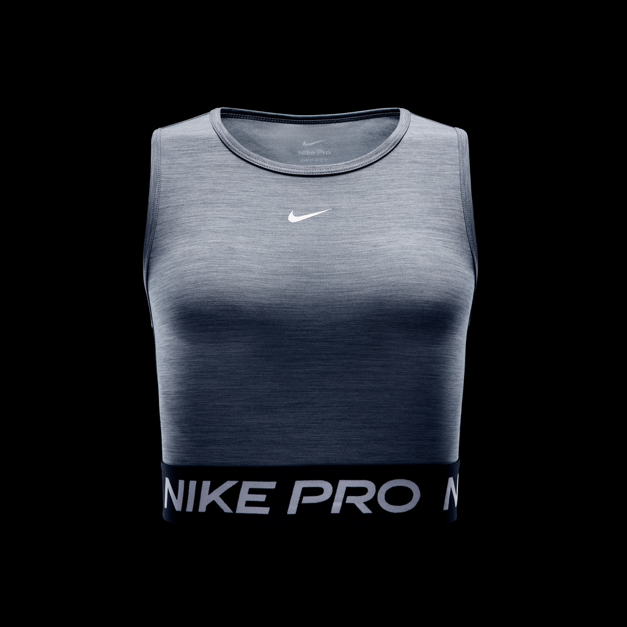Nike Pro Dri-Fit 365 Kadın Gri Crop T-Shirt