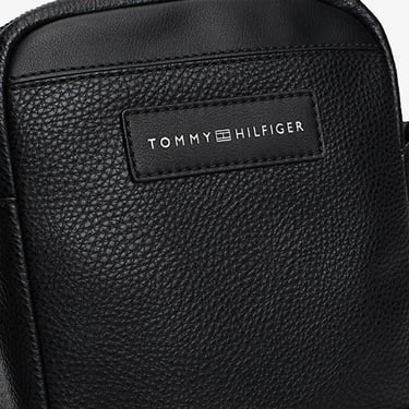  Tommy Hilfiger Busıness Mini Reporter Erkek Siyah Omuz Çantası