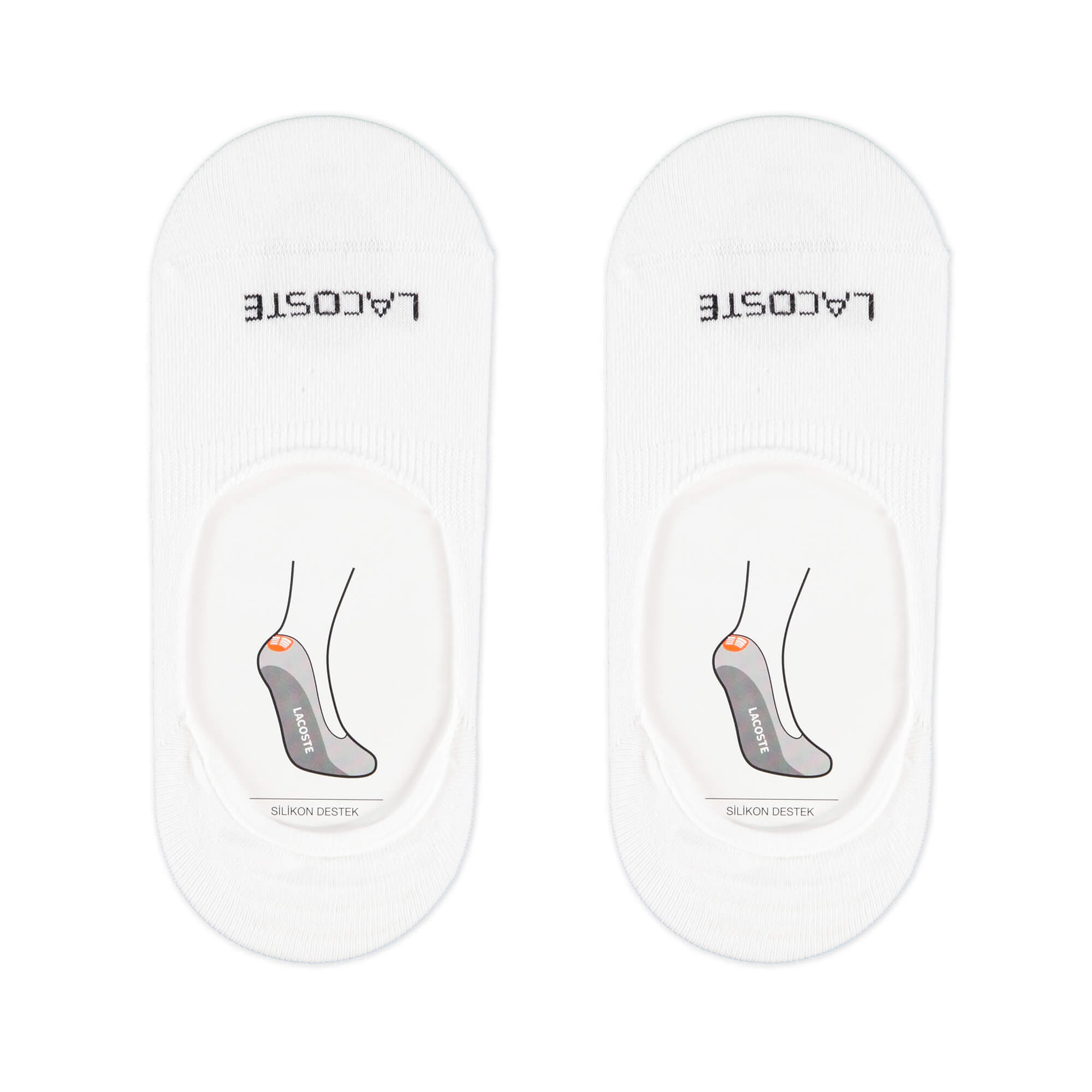  Lacoste Unisex 2'li Beyaz Çorap