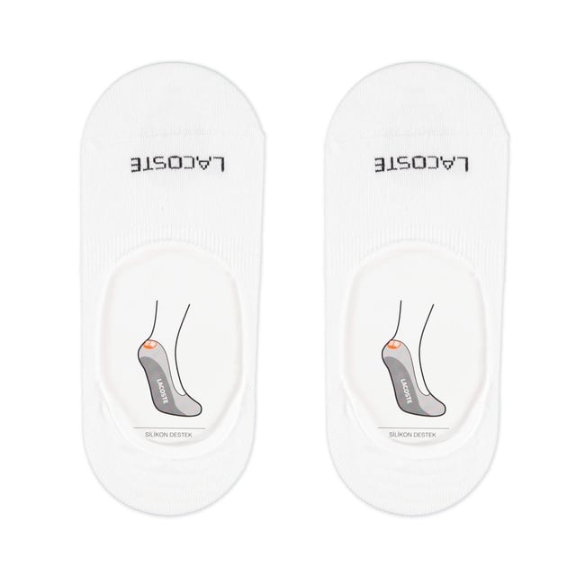  Lacoste Unisex 2'li Beyaz Çorap
