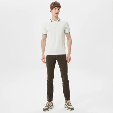  Lacoste Erkek Slim Fit Yeşil Jean Pantolon