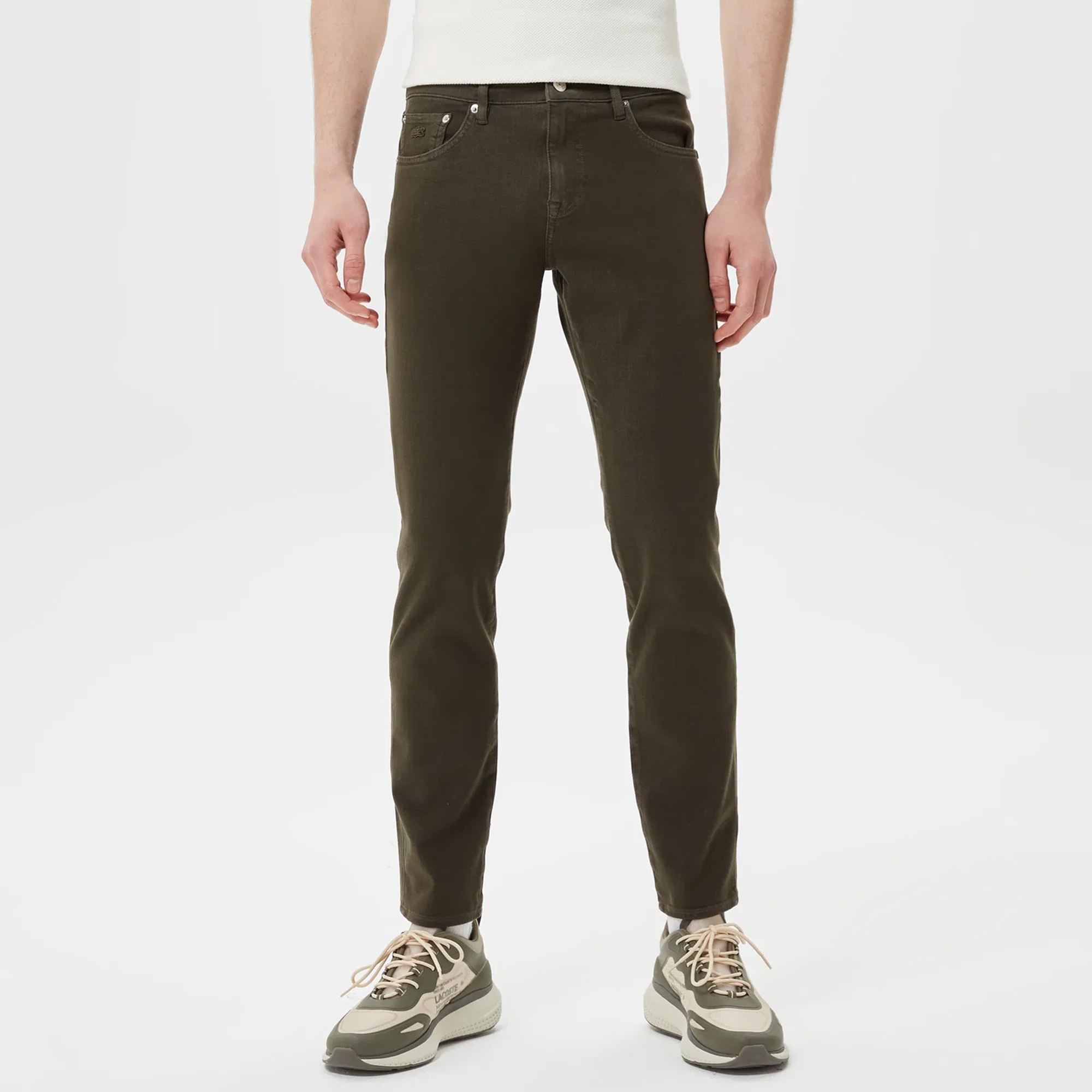 Lacoste Erkek Slim Fit Yeşil Jean Pantolon