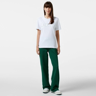  Lacoste Kadın Straight Fit Koyu Yeşil Eşofman Altı