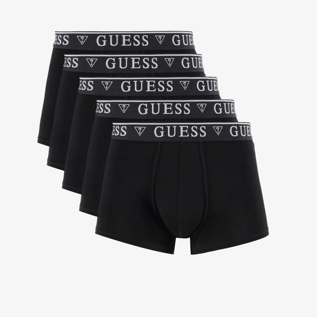  Guess Njfmb Trunk 5 Organic Lightetch Erkek Siyah 5'Li Boxer Paketi
