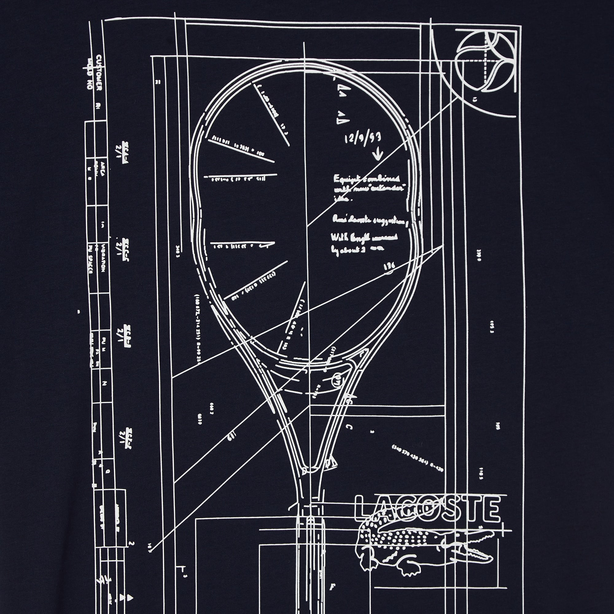 Lacoste x Rolex Paris Unisex Regular Fit Bisiklet Yaka Lacivert T-Shirt