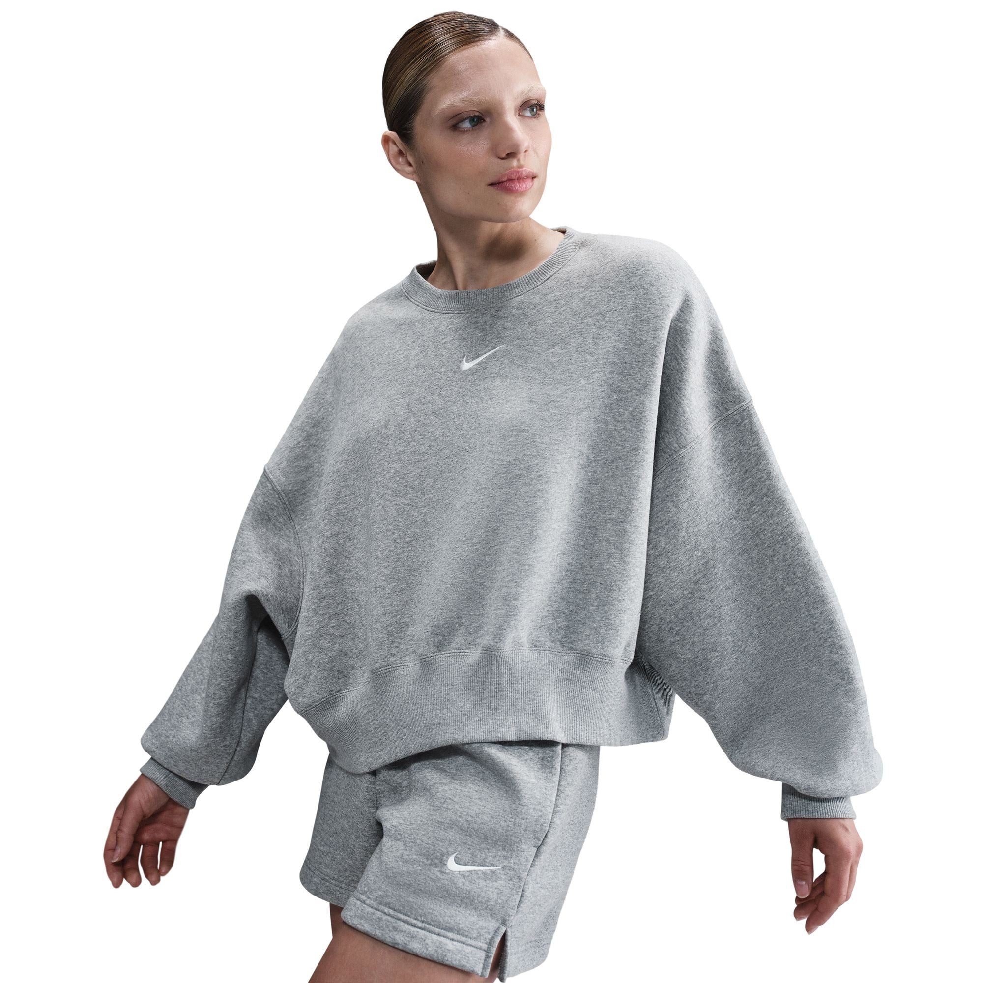 Nike Sportswear Phoenix Fleece Oversize Crew Kadın Gri Sweatshirt