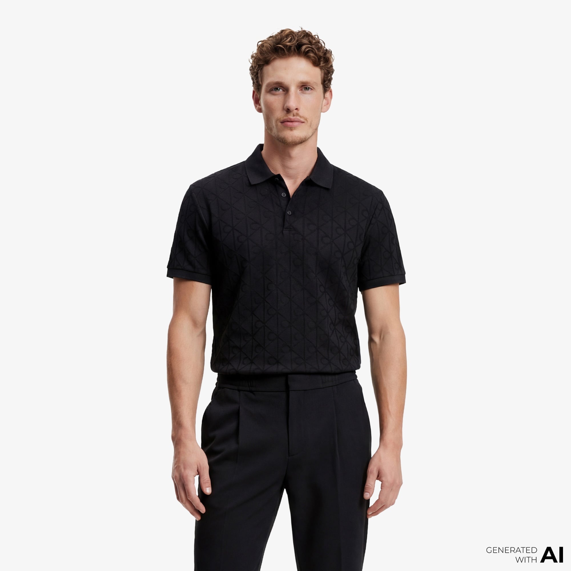 Calvin Klein Slim Tapered Knit Pleated Erkek Siyah Pantolon
