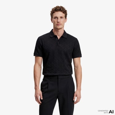  Calvin Klein Slim Tapered Knit Pleated Erkek Siyah Pantolon