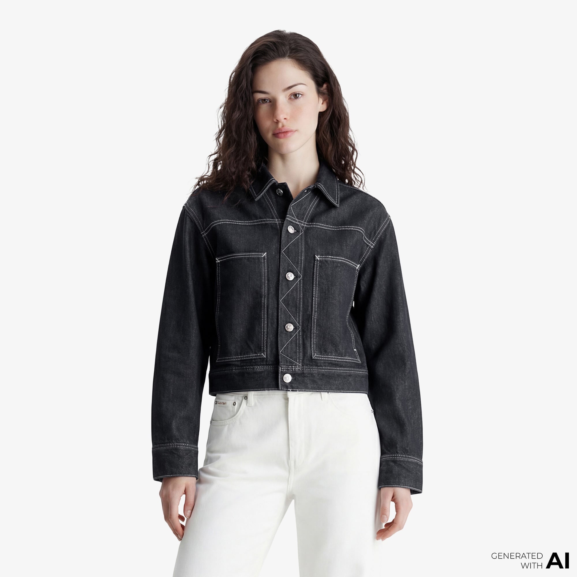 Calvin Klein Workwear Rinse Kadın Mavi Ceket