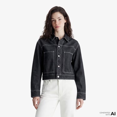  Calvin Klein Workwear Rinse Kadın Mavi Ceket