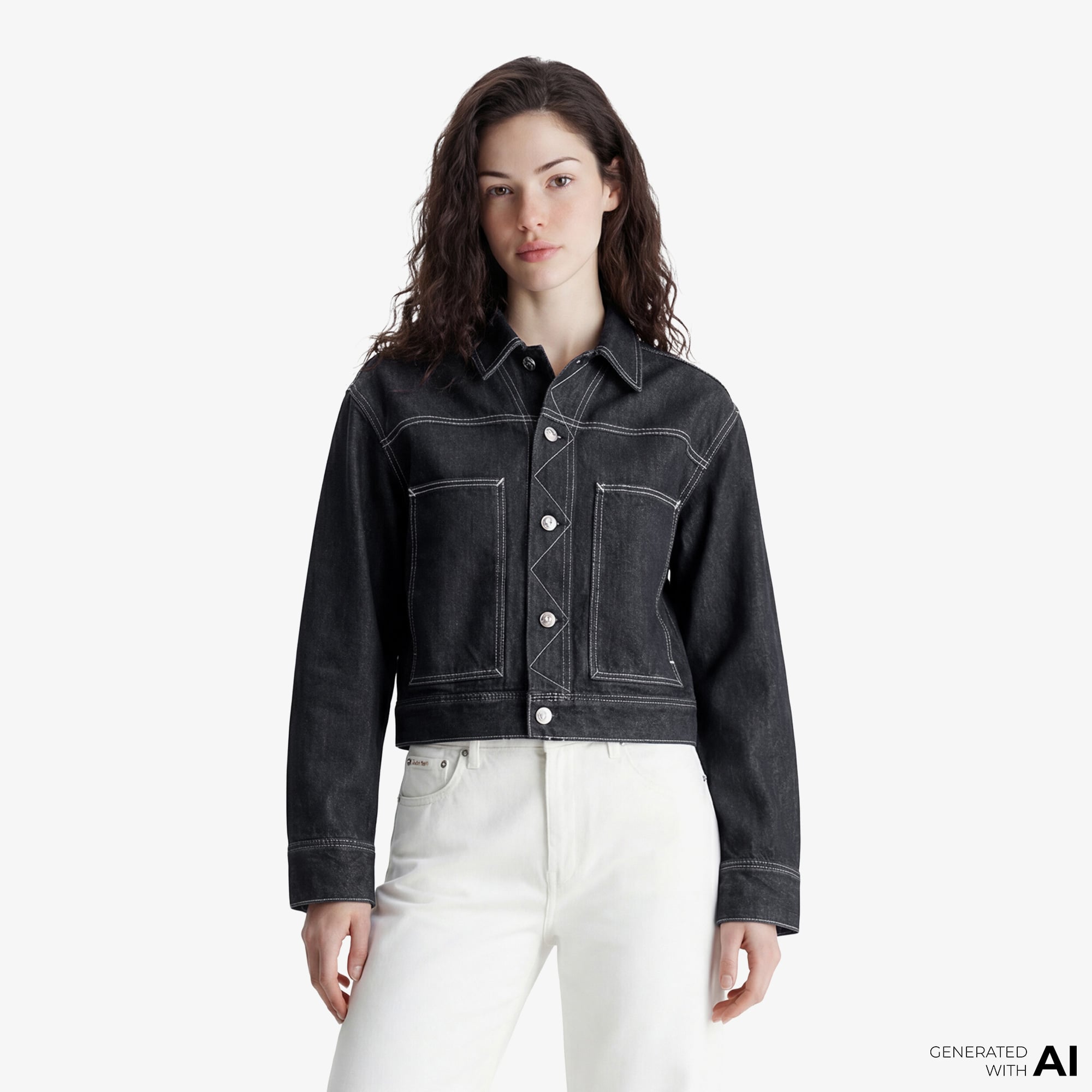  Calvin Klein Workwear Rinse Kadın Mavi Ceket