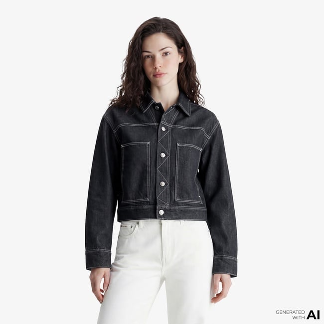  Calvin Klein Workwear Rinse Kadın Mavi Ceket