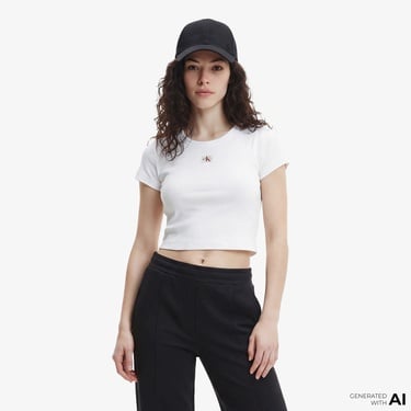  Calvin Klein Archieve Logo French Terry Kadın Siyah Eşofman Altı