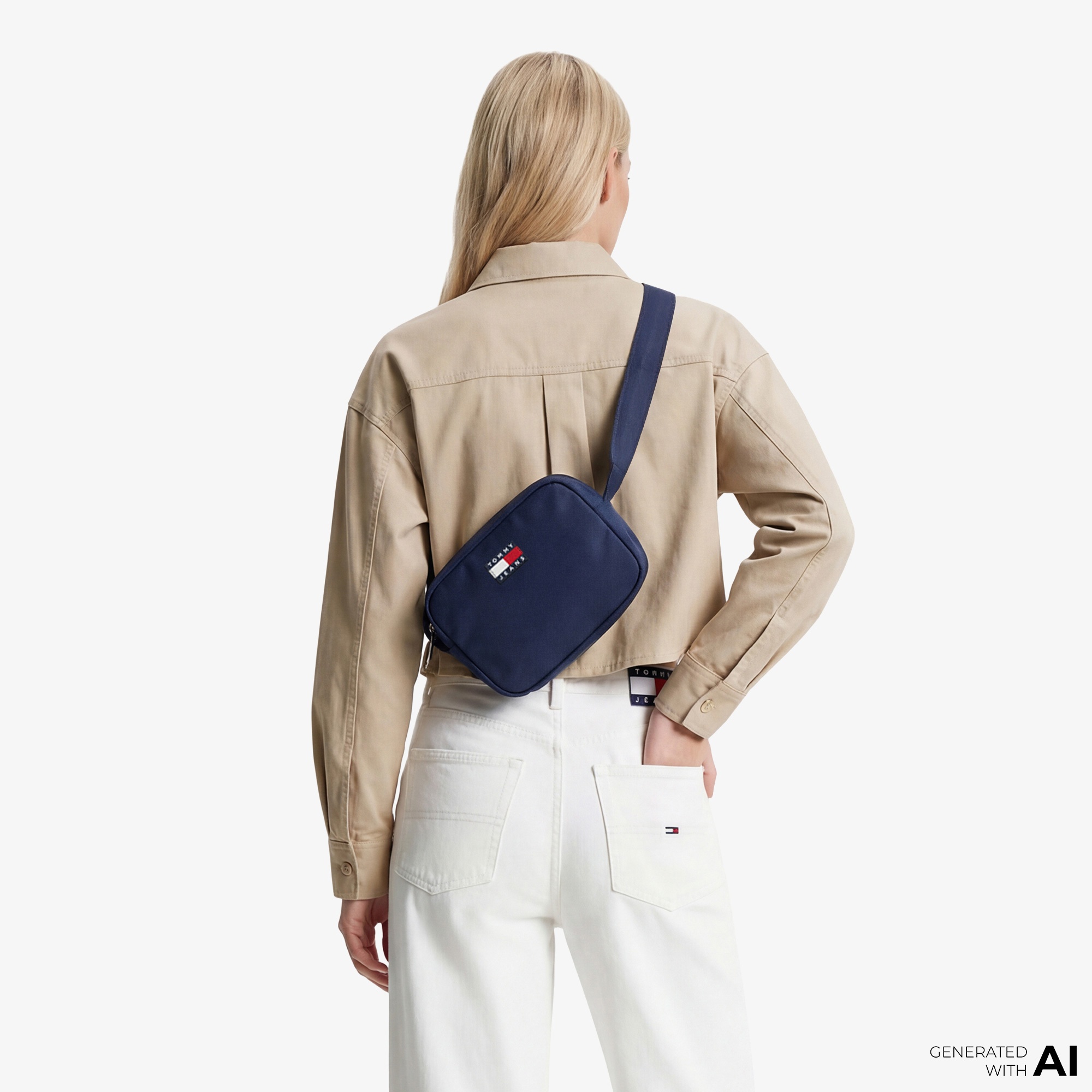 Tommy Hilfiger Modern Prep Kadın Bej Gömlek