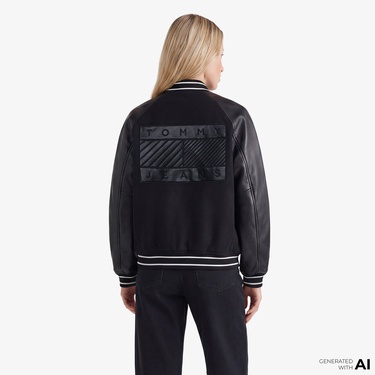  Tommy Hilfiger D3 Kadın Siyah Ceket