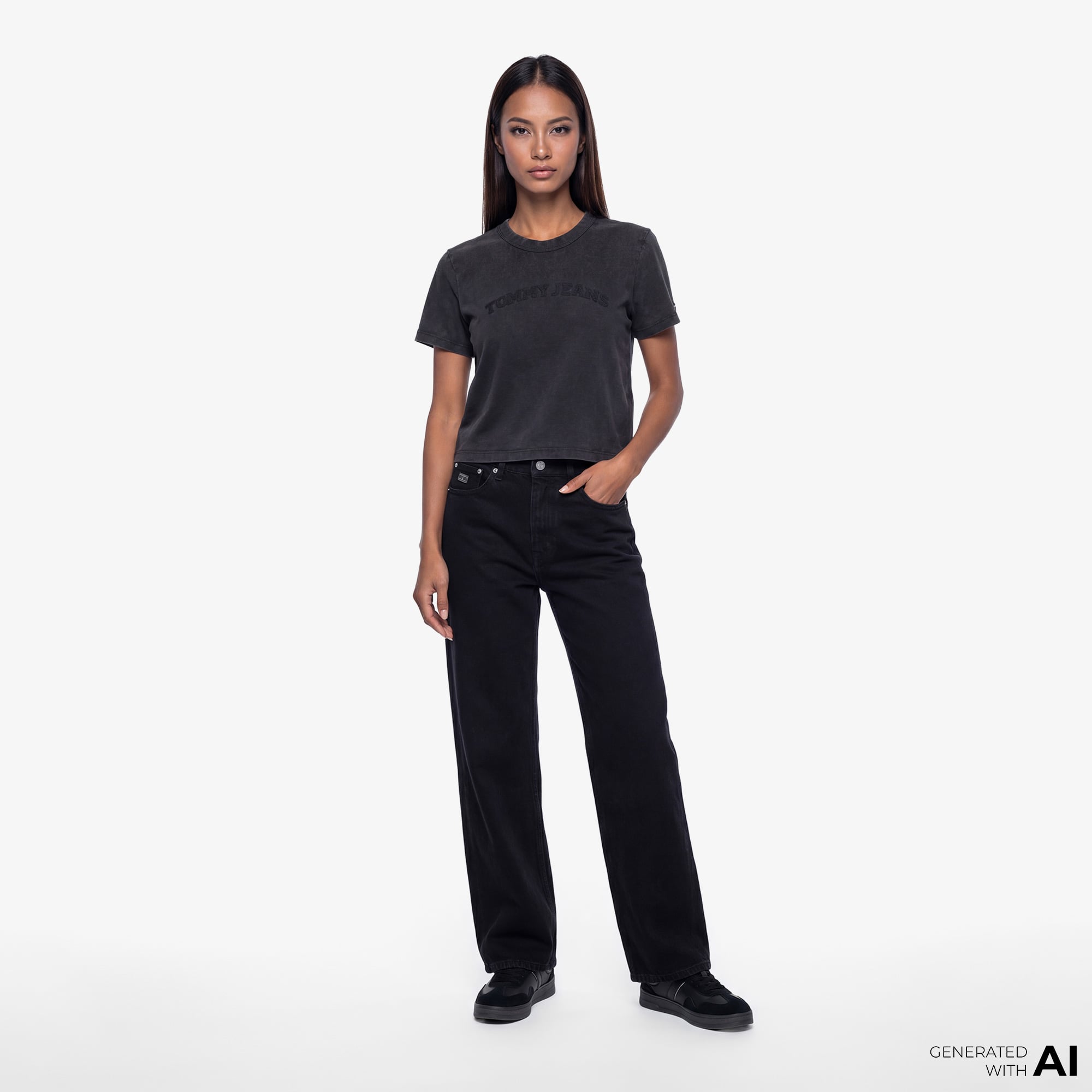  Tommy Hilfiger Imagined Black Kadın Lacivert Jean