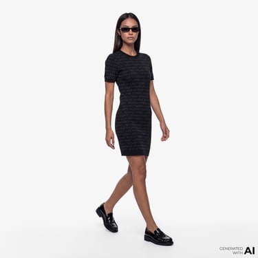  Tommy Hilfiger Dollar Kadın Siyah Elbise