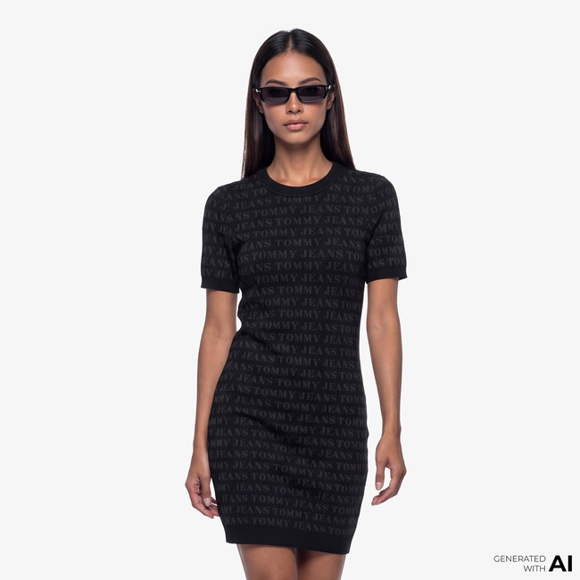  Tommy Hilfiger Dollar Kadın Siyah Elbise