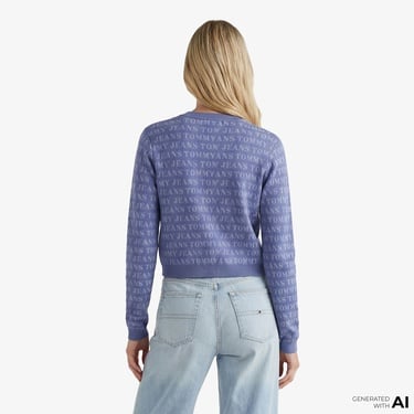  Tommy Hilfiger Dollar Kadın Mavi Triko