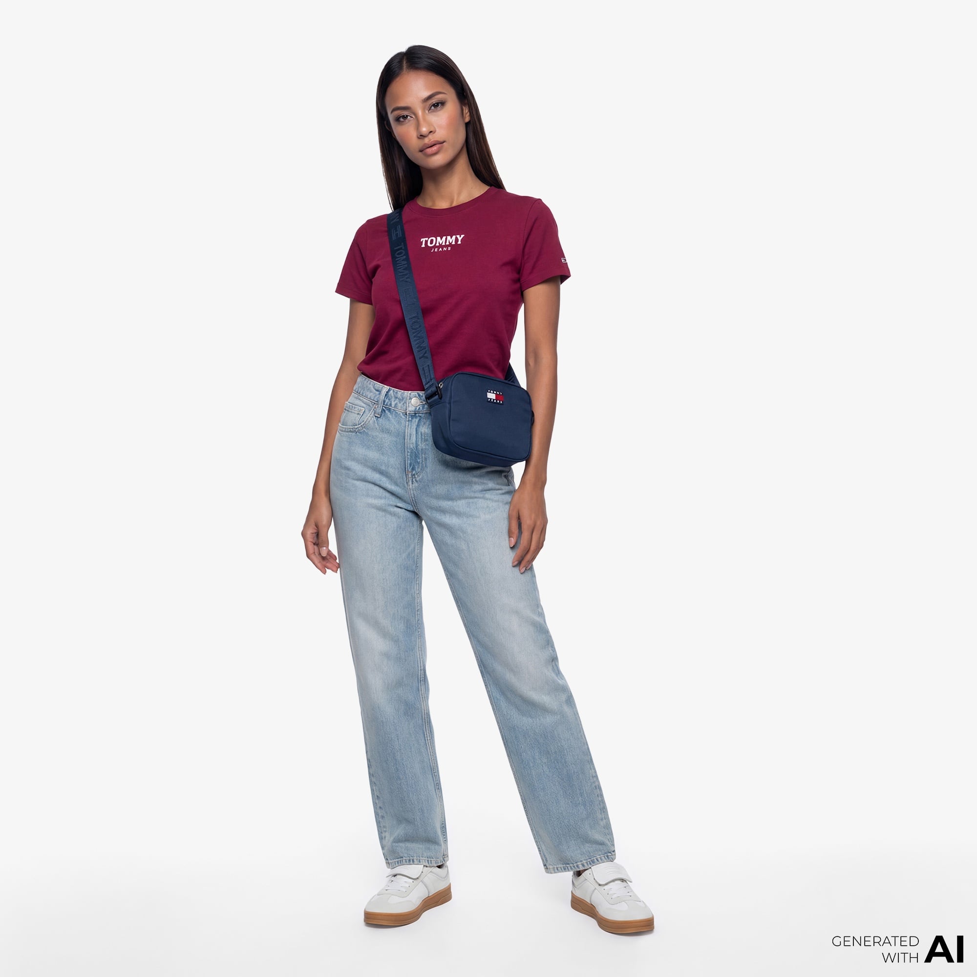 Tommy Hilfiger Essential Logo Kadın Pembe T-Shirt