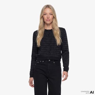  Tommy Hilfiger Dollar Kadın Siyah Triko