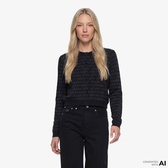  Tommy Hilfiger Dollar Kadın Siyah Triko