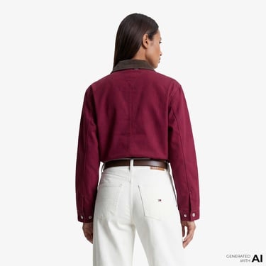  Tommy Hilfiger Soft Utility Kadın Pembe Ceket