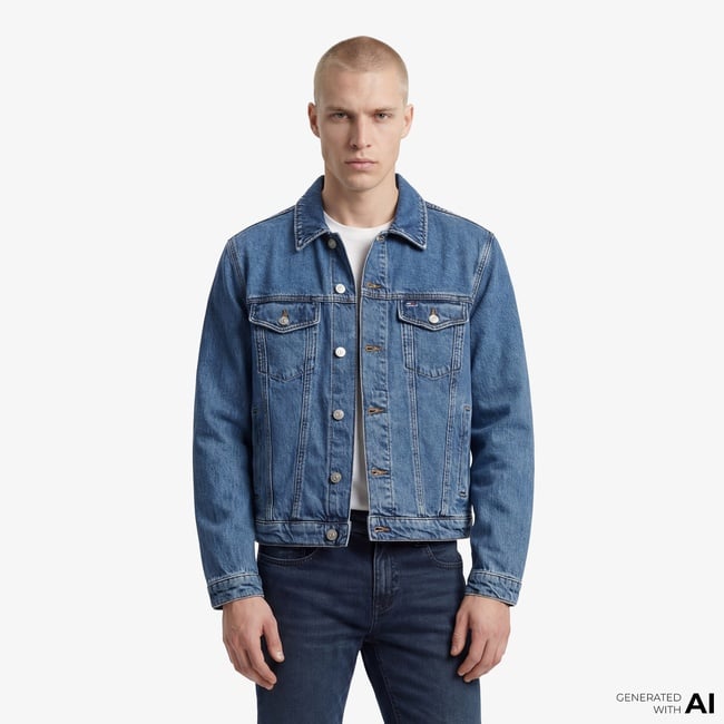  Tommy Hilfiger Authentic Wash Erkek Mavi Ceket