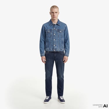  Tommy Hilfiger Authentic Wash Erkek Mavi Ceket