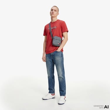  Tommy Hilfiger Dna Graphics Erkek Kırmızı T-Shirt