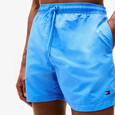  Tommy Hilfiger Essentials Erkek Mavi Deniz Şortu
