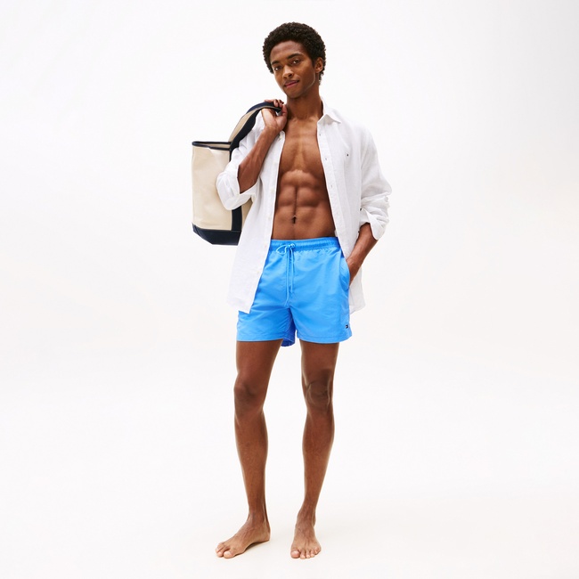  Tommy Hilfiger Essentials Erkek Mavi Deniz Şortu