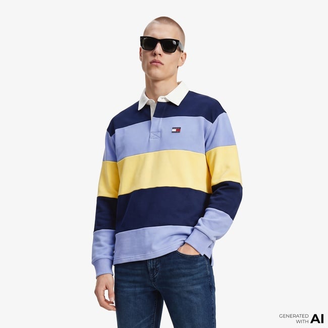  Tommy Hilfiger Badge Erkek Renkli Sweatshirt