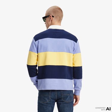  Tommy Hilfiger Badge Erkek Renkli Sweatshirt