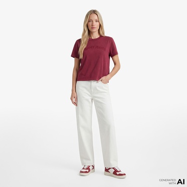  Tommy Hilfiger Varsity Prep Kadın Pembe T-Shirt