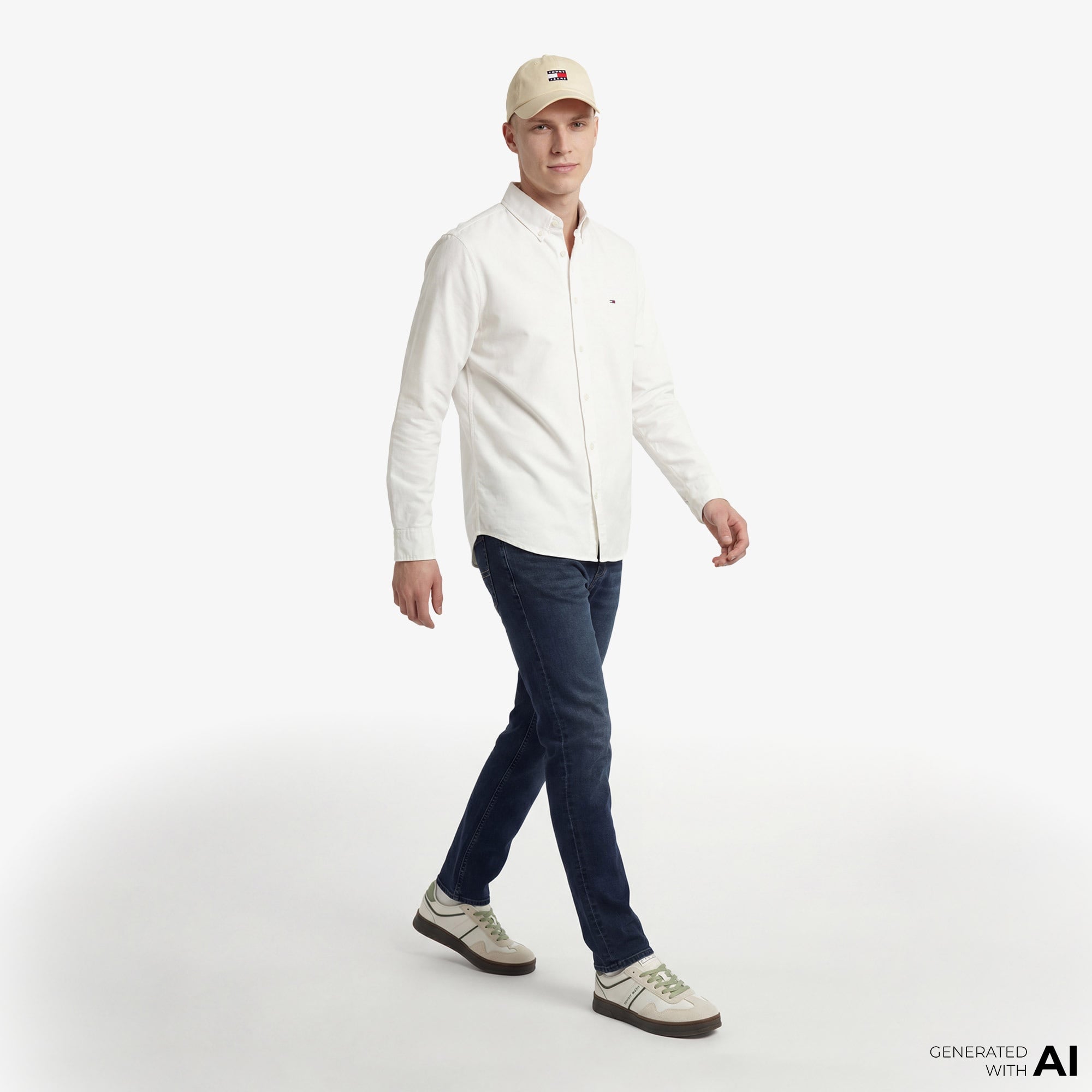 Tommy Hilfiger Visual Wash Erkek Lacivert Jean