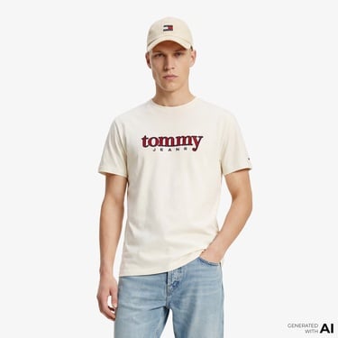  Tommy Hilfiger Dna Graphics Erkek Beyaz T-Shirt