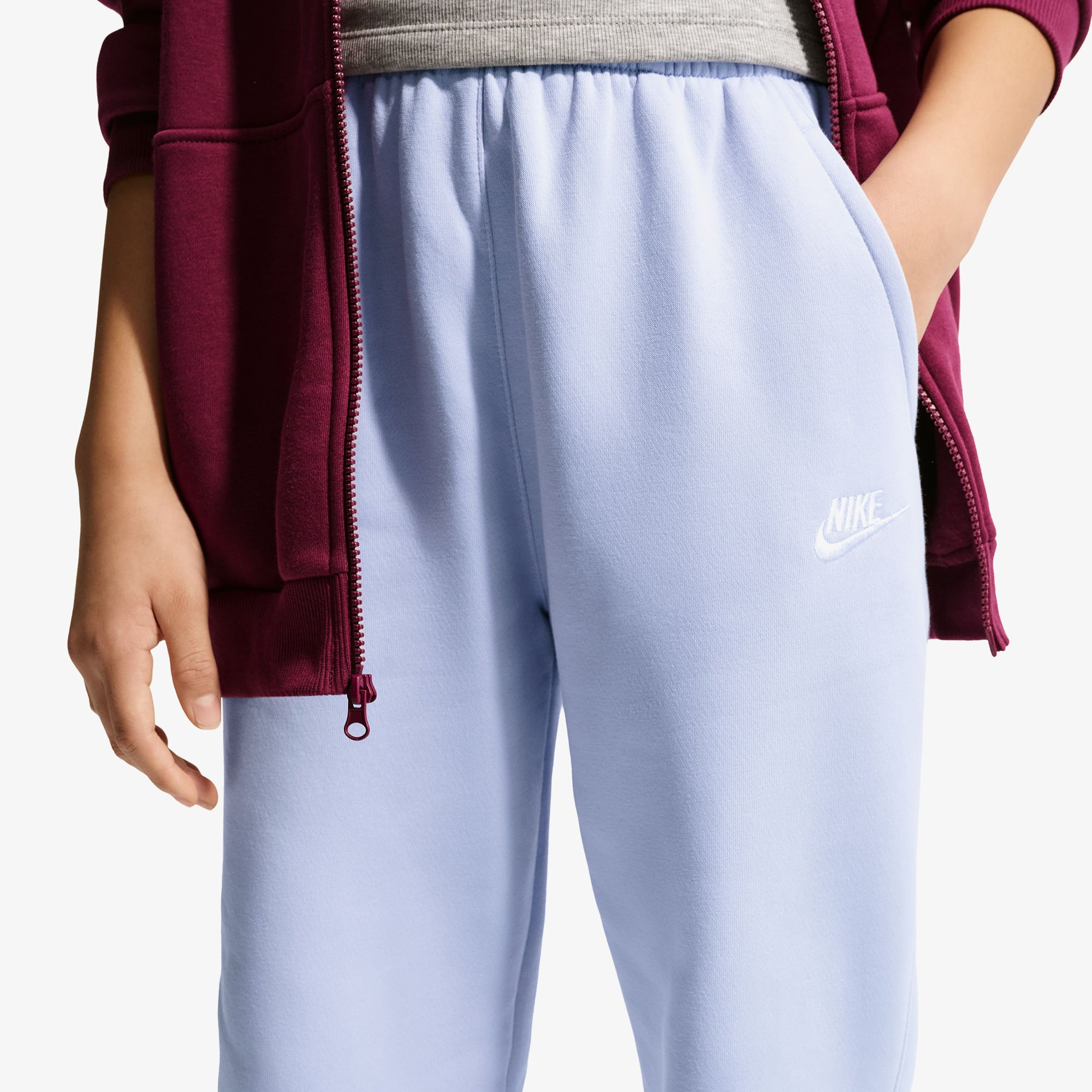  Nike Sportswear Club Fleece Loose Çocuk Lila Eşofman Altı