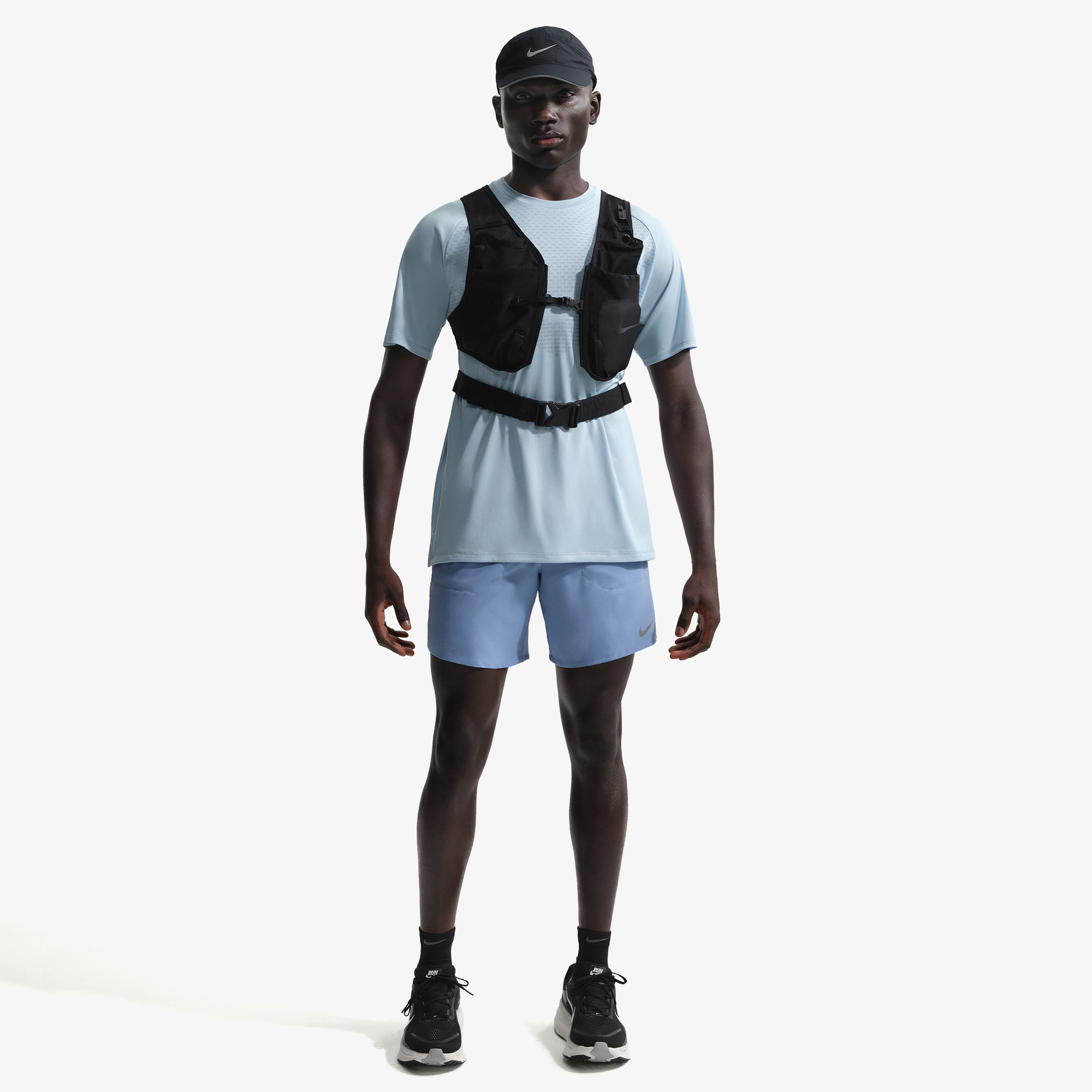  Nike Dri-Fit Stride Erkek Mavi T-Shirt