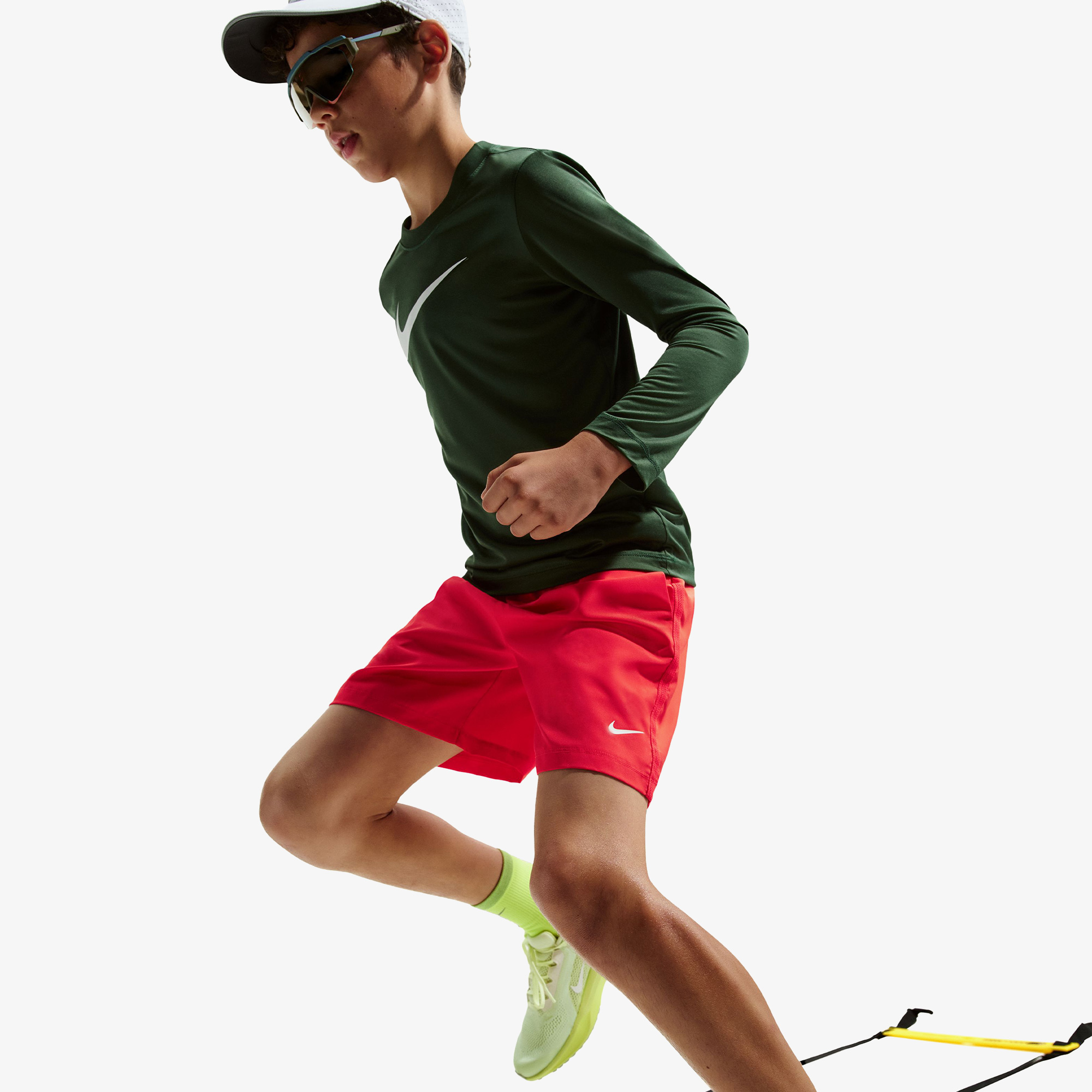 Nike Dri-Fit Multi Woven Çocuk Kırmızı Şort