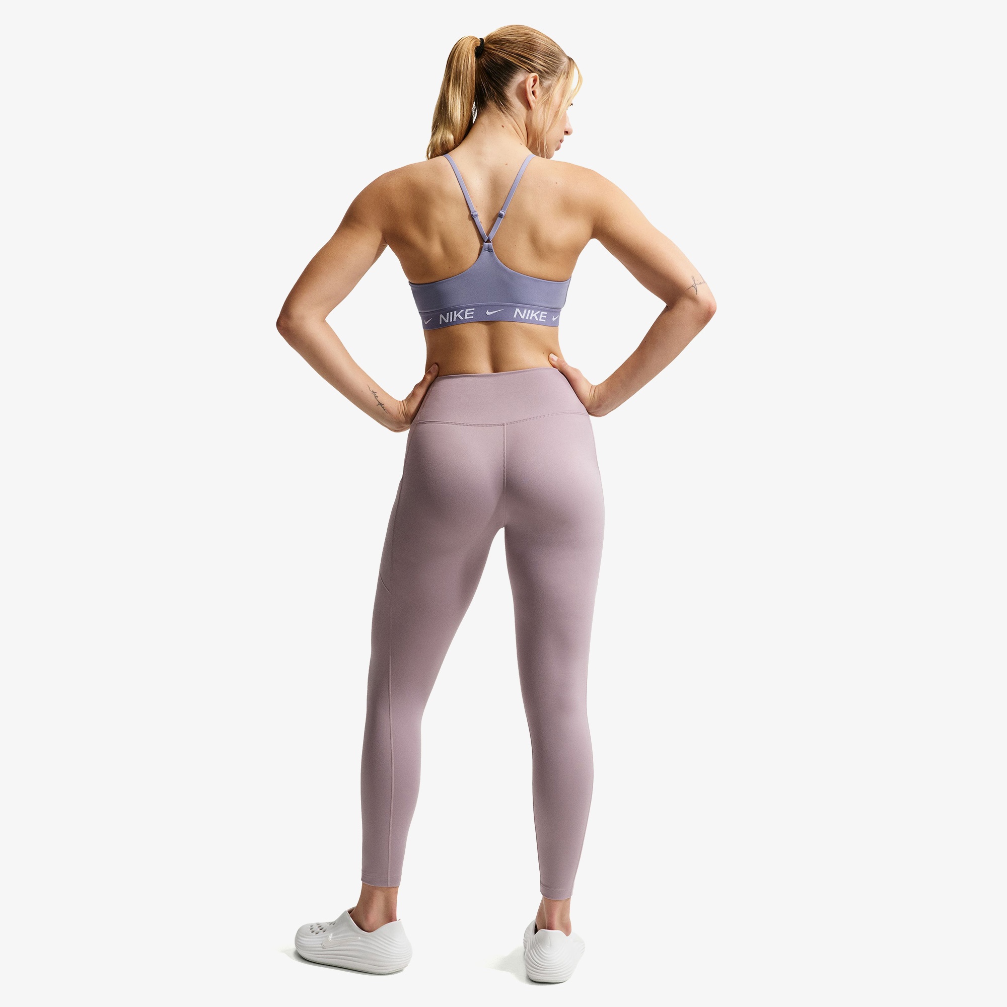 Nike Dri-Fit Indy Light Support Kadın Mor Bra