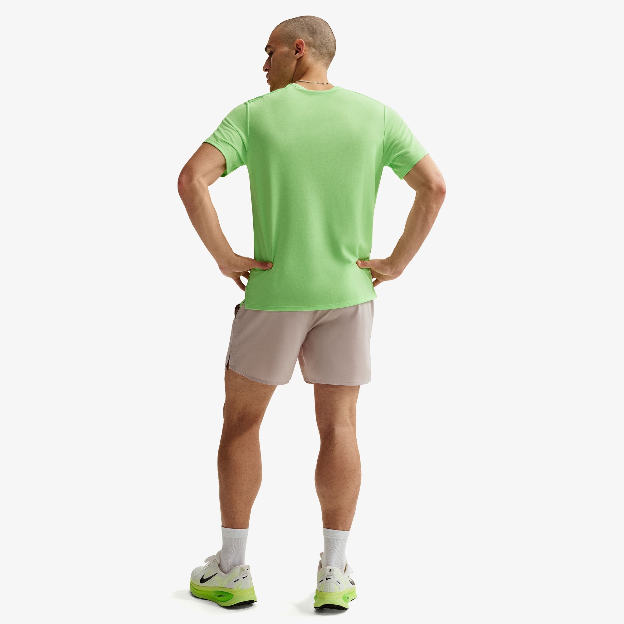 Nike Dri-Fit Miler Erkek Yeşil T-Shirt