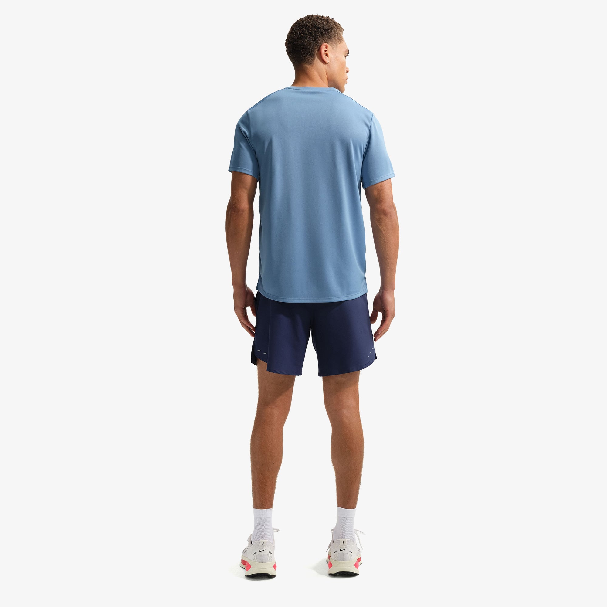  Nike Dri-Fit Miler Erkek Mavi T-Shirt