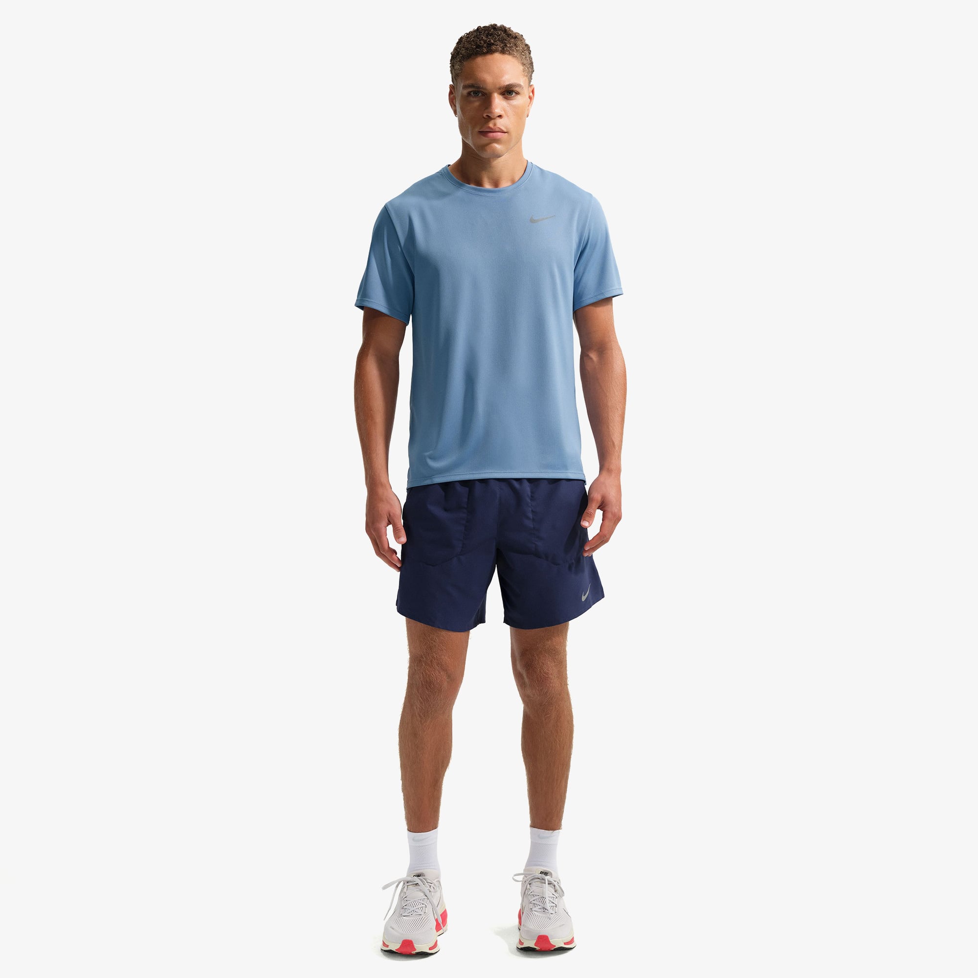 Nike Dri-Fit Miler Erkek Mavi T-Shirt