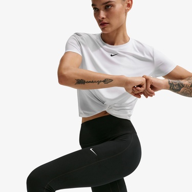  Nike Dri-Fit One Seamless Front Yüksek Belli Kadın Siyah Tayt