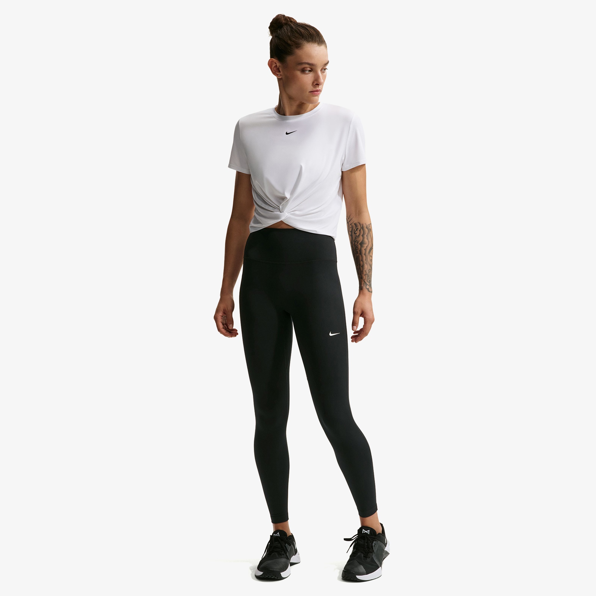 Nike Dri-Fit One Seamless Front Yüksek Belli Kadın Siyah Tayt