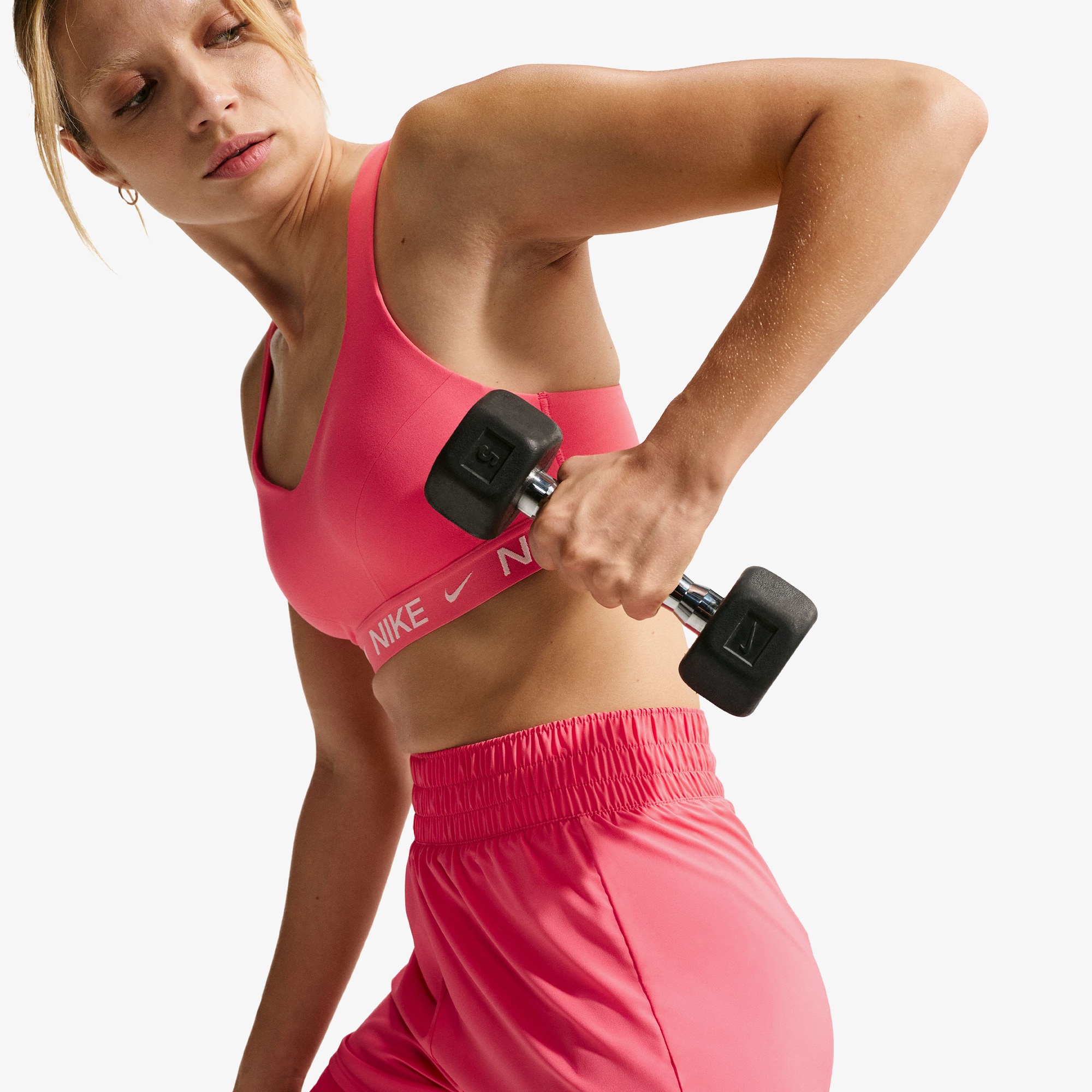 Nike Dri-Fit One Yüksek Belli 8 cm Kadın Pembe Şort