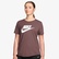 Nike Sportswear Club Essentials Icon Futura Kadın Kahverengi T-Shirt