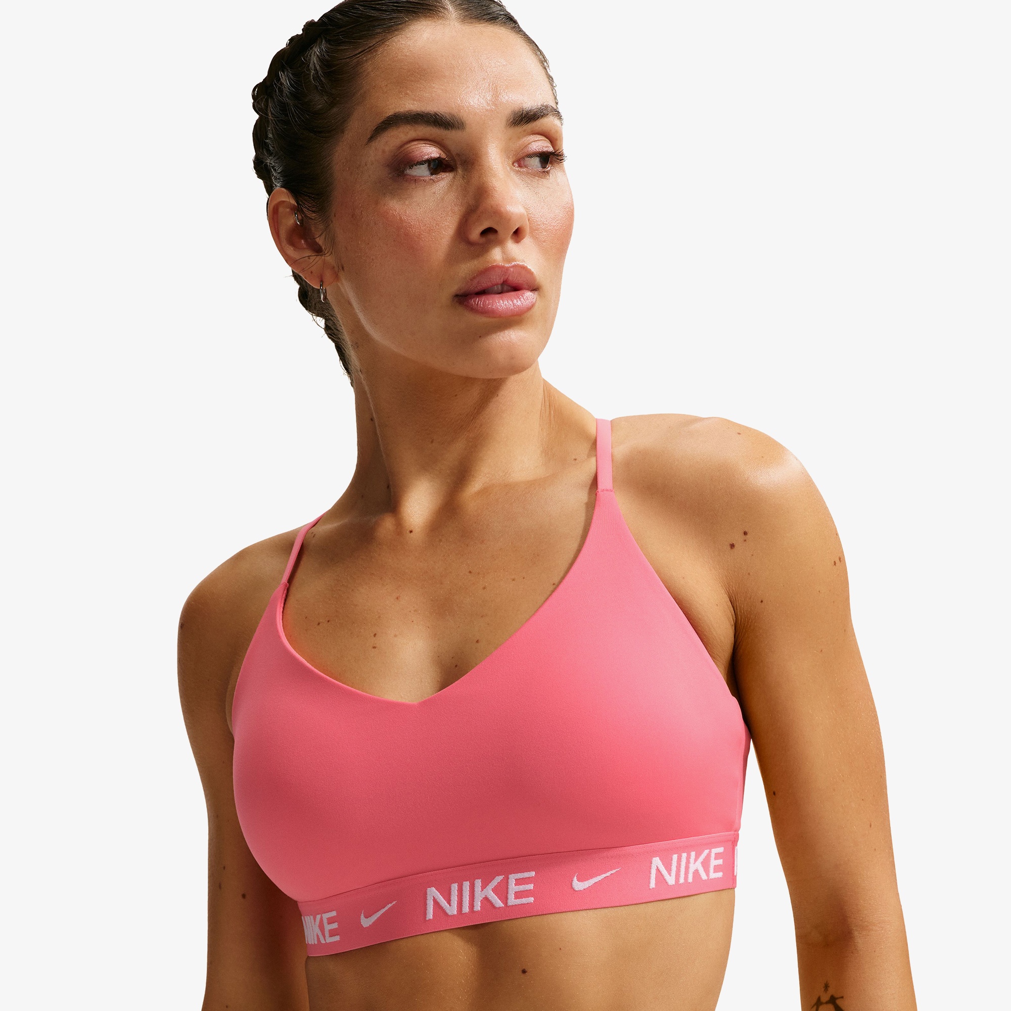 Nike Dri-Fit Indy Light Support Kadın Pembe Bra