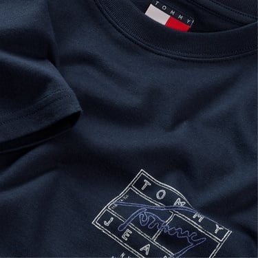  Tommy Hilfiger Signature Erkek Lacivert T-Shirt